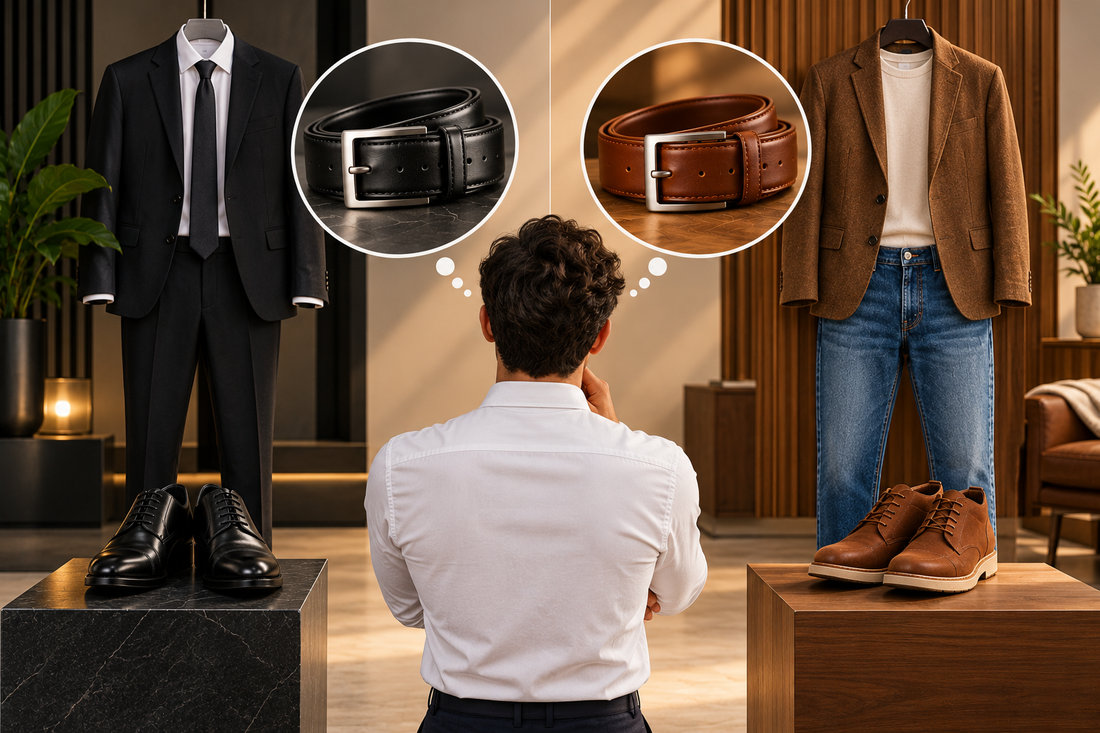 Which Belt color should men wear