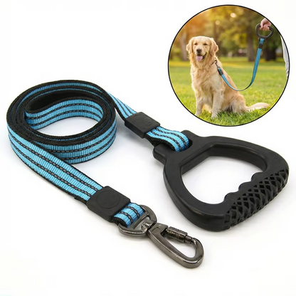 Reflektierende Hundeleine mit rutschfestem Griff, starke Nylon-Trainingsleine.