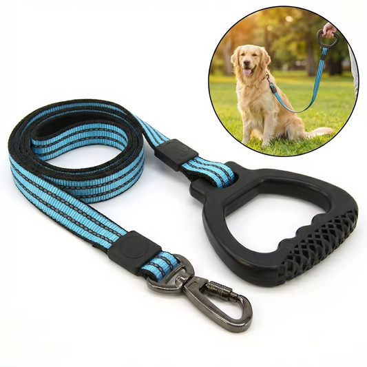Reflektierende Hundeleine mit rutschfestem Griff, starke Nylon-Trainingsleine.