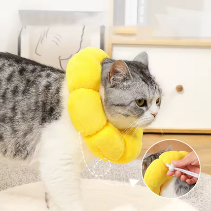 Zonnebloem Huisdier Herstel Halsband Zachte Anti-Lik Verstelbare Hond Kat Kegel Halsband