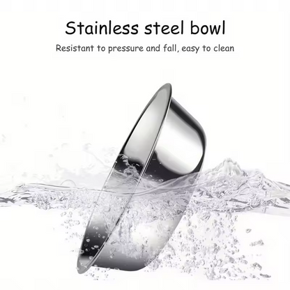 2 in 1 Rotating Pet Bowl Cat Dog Feeder Non Slip Elevated Feeding Bowl