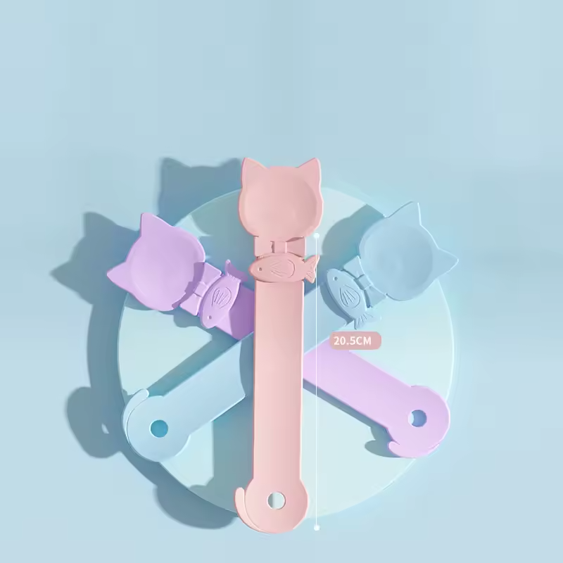 Kattenlekkernij Knijplepel Lange Handgreep Natvoer Pureedispenser Voedingshulpmiddel