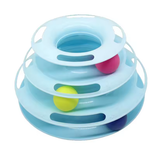 4-laags kattenspeelgoed torenbaanbal interactieve puzzelroller kattenspeelgoed