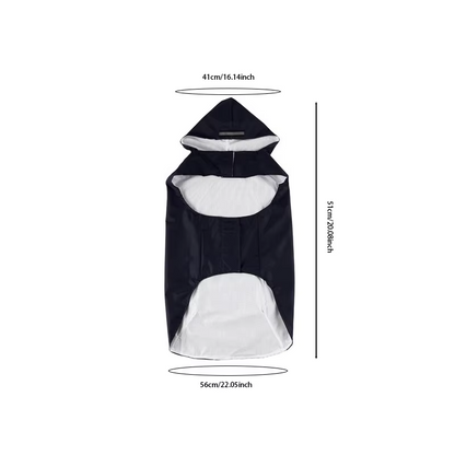 Waterdichte Hondenregenjas Reflecterende Capuchon Jas Regenponcho Alle Maten Honden