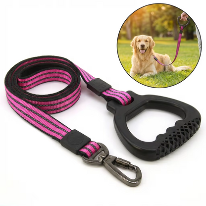 Reflektierende Hundeleine mit rutschfestem Griff, starke Nylon-Trainingsleine.