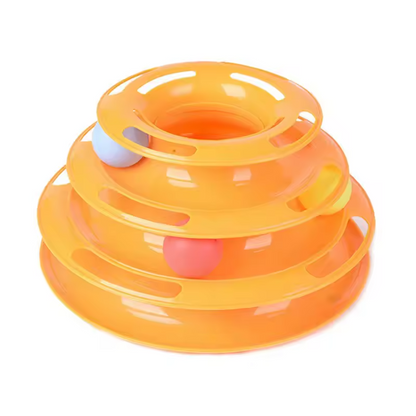 4-laags kattenspeelgoed torenbaanbal interactieve puzzelroller kattenspeelgoed