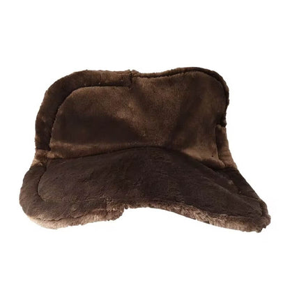 Brown fur pad on a white background