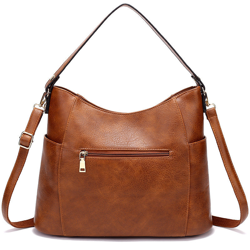 100% Real Leather Crossbody Bag for Women with Gold Hardware