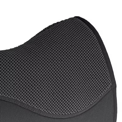 Black jump saddle pad shown from the side