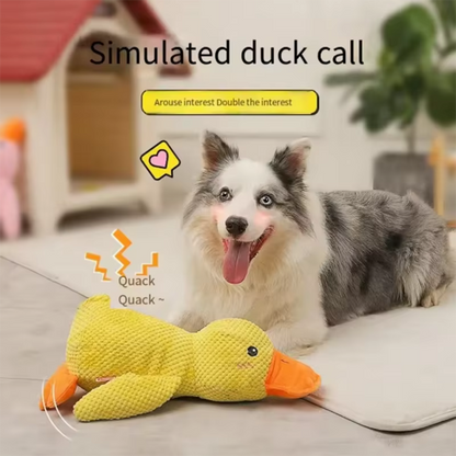 Hund Plüsch Entenspielzeug Interaktives Quietsche-Trostspielzeug Welpe Kauen Teddy