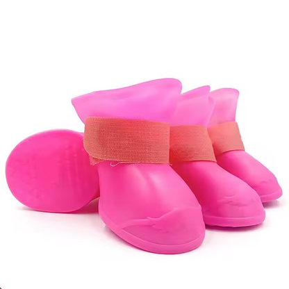4 Stuks Waterdichte Hondenschoenen Antislip Rubberen Schoenen voor Kleine Grote Honden Katten
