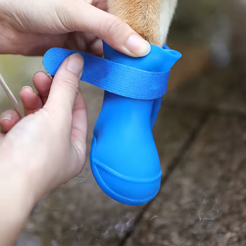 4 Stuks Waterdichte Hondenschoenen Antislip Rubberen Schoenen voor Kleine Grote Honden Katten