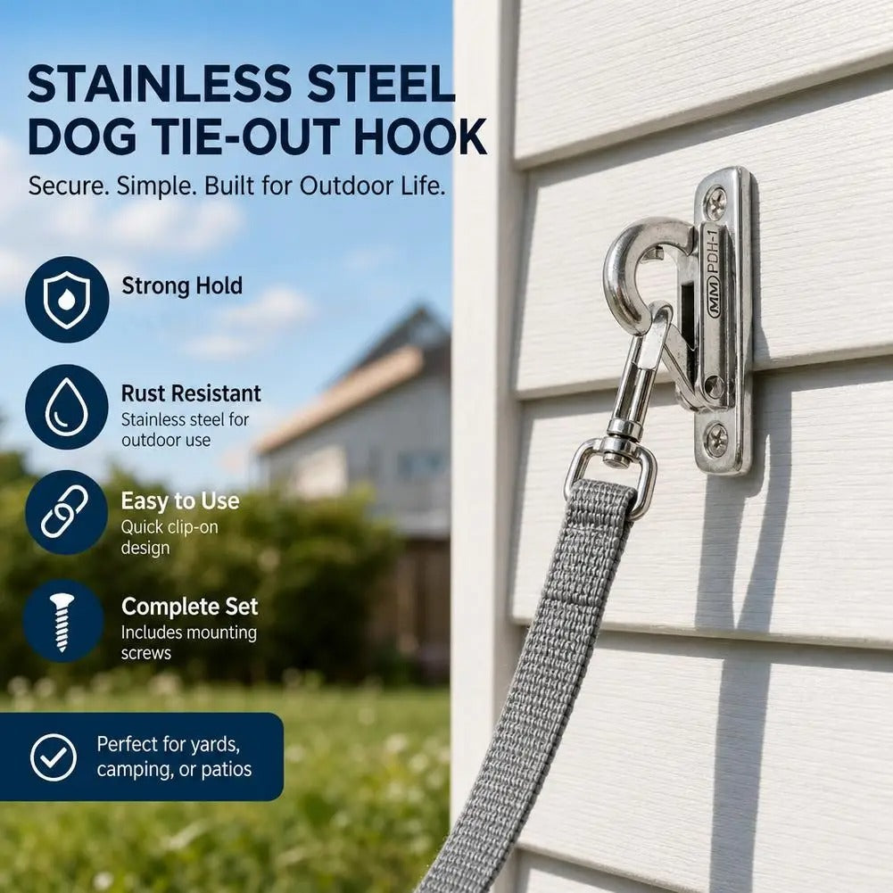 Stainless Steel Dog Tie-Out Hook